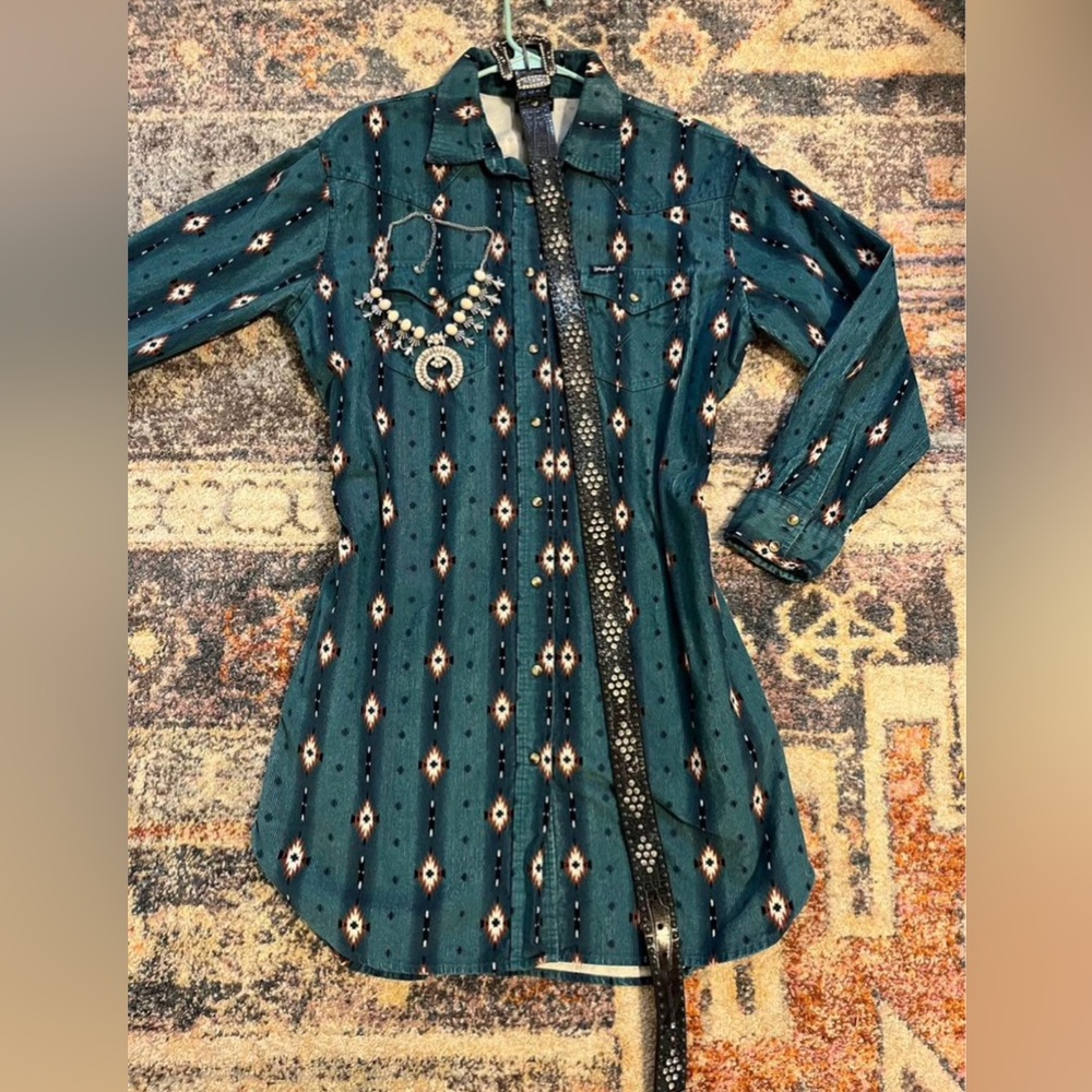 Wrangler Women’s Dress Western Belt and Necklace M/L